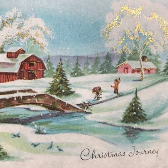 7 Vintage Christmas Cards By A Sunshine Card Made In Canada - Picture 12 of 12